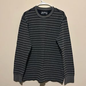 Men’s long sleeved gray & blue shirt, Eddie Bauer large